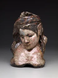 Porträttvas av Mme. Schuffenecker, ca 1889-90 (glaserat stengods)