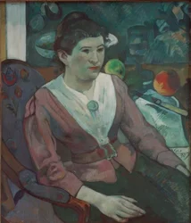 Porträtt av en kvinna i stilleben av Cézanne - Marie Derr