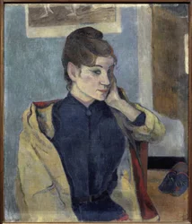 Porträtt av Madeleine Bernard (1871-1895) - Målning av Paul Gauguin (1848-1903), olja på duk, 72x58 cm