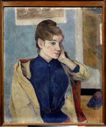 Porträtt av Madeleine Bernard Målning av Paul Gauguin (1848-1903) 1888 Sön. 0,72 x 0,58 m. Grenoble. Museum of Fine Arts
