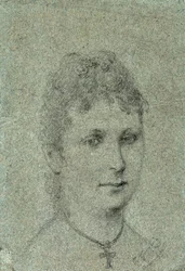Porträtt av Mette-Sophie Gad, ca 1873