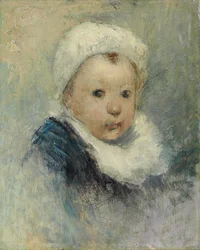 Porträtt av ett barn, möjligen Aline Gauguin, ca 1878