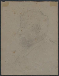 Profil Byst av en man verso, 1870-tal.