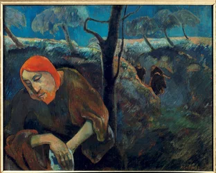 Självporträtt eller "" Kristus i olivernas trädgård "" Målning av Paul Gauguin (1848-1903) 1889 Palm Beach. Norton Museum of Art