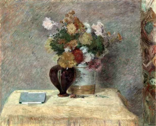 Stilleben med blommor.