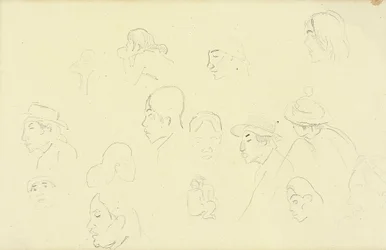 Studier av huvuden och figurer, c.1893