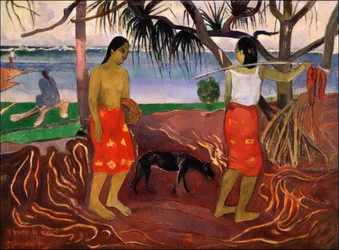 Tahiti: I Raro Te Oviri (Under pandanusen), Paul Gauguin (1891)