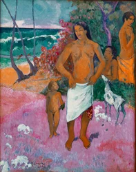 Tahitiansk familjemålning av Paul Gauguin (1848-1903) 1902 Dim. 73x92 cm New York, privat samling