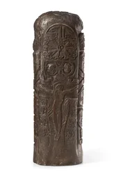 Tahitisk totem till Kristus på korset, efter 1894