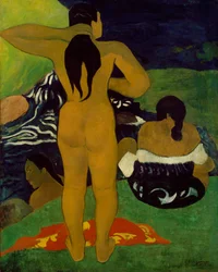 Tahitiska kvinnor som badar, 1892.