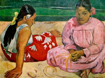 Tahitiska kvinnor på stranden, 1891 1939.