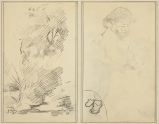 Träd; Skiss av Breton Boy [verso]