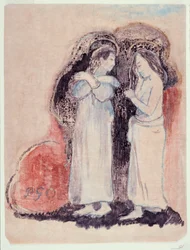 Två stående tahitiska kvinnor, 1894