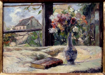 Vas med blommor. Målning av Paul Gauguin (1848 - 1903)