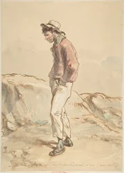 En sjöman som står på stranden, 1859-60.