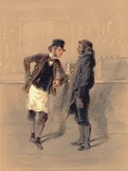 Car Man and Coal Heaver, 1848 (wc, grafit, penna och kroppsfärg på papper)