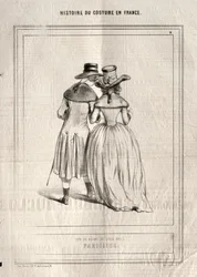 Kostymens historia i Frankrike: Parisians, 1843.