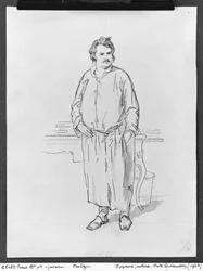 Honore de Balzac (penna och bläck och tvätta på papper)