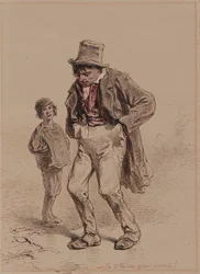 Berusad man och pojke