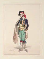 Mulåsnedrivaren. (Konstnärsdräkt).