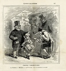 Illustration av Hadol (1835-1875) i Le Charivari