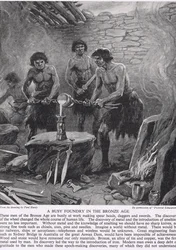 A Busy Foundry in the Bronze Age, illustration från 