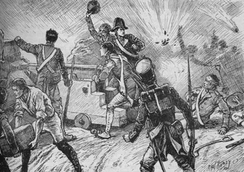 Garnisonen mötte bombardementet modigt, 1902