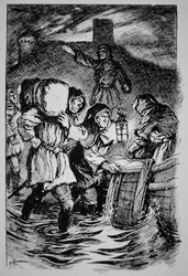 "Ugglarna" (litho)