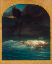 Kristen martyr drunknade i Tibern under Diocletianus regering, 1853.