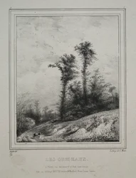 Landskap: Unga almträd, 1829.