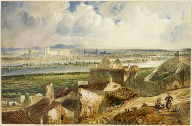 Utsikt över Avignon (från Villeneuve les Avignon)
