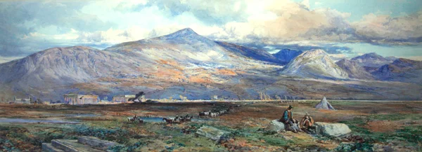 Paestum (akvarell & kroppsfärg på papper)
