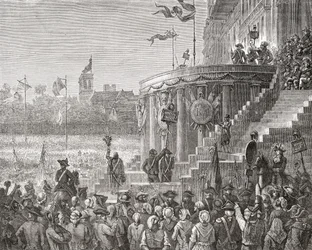 Firandet av den högsta varelsen, 8 juni 1794, från "Histoire de la Revolution Francaise" av Louis Blanc (1811-82) 1847-62