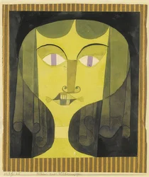 Porträtt av en violettögd kvinna. 1921/65