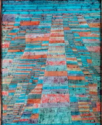 Huvudväg och sidovägar. Målning av Paul Klee (1879-1940), 1929, sön. 83 x 67 cm, Köln, Museum Ludwig