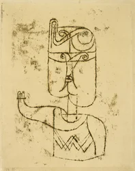 Matematisk bild. 1919 (oljeöverföringsritning på papper, monterad på kartong)