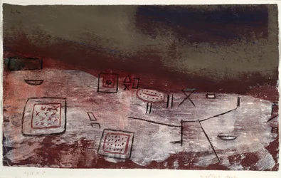 Moeblierte Arktis (arktiska möbler). 1935 (Tempera på papper)