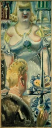 Blond barmaid med Mr.