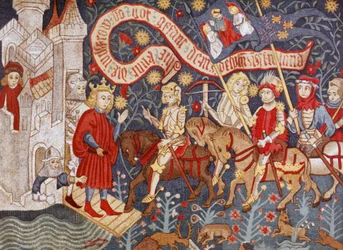 Ankomst av Joan Of Arc till Chateau De Chinon, 6 mars 1428.