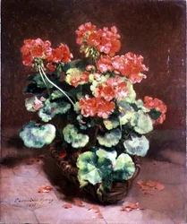 Blommor i en korg