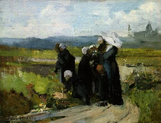 The Orphans of Bayeux (olja på panel)