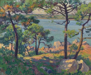 Tallar vid floden Trieux. 1913