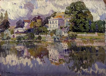 Hörn av en park (olja ombord)