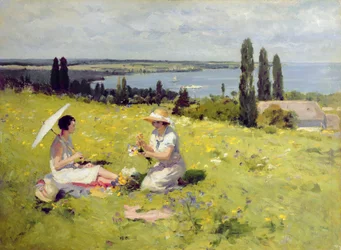 Plocka blommor (olja på duk)