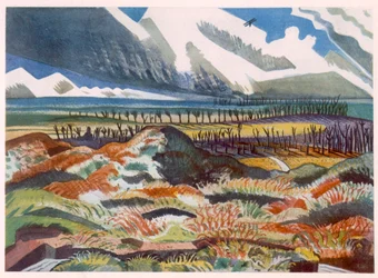Ruined Country, Vimy, från British Artists at the Front, Fortsättning av västfronten, del tre, Paul Nash