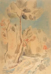 The Pine (penna och akvarell på papper)