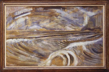 Waves at Dymchurch, ca 1920-21 (olja på duk)