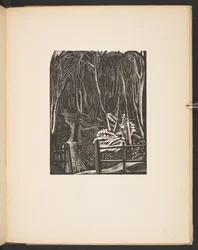 Winter Wood, illustration från "Places. 7 tryck återgivna från träblock formgivna och graverade av Paul Nash, med illustrationer på prosa". London, William Heinemann