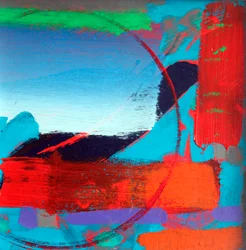 Abstract Landscape, 2024 (akryl på kartong)