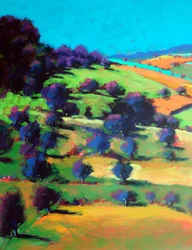 Barrowwake Looking Northwest (Detail #2), 2025 (akryl på kartong)